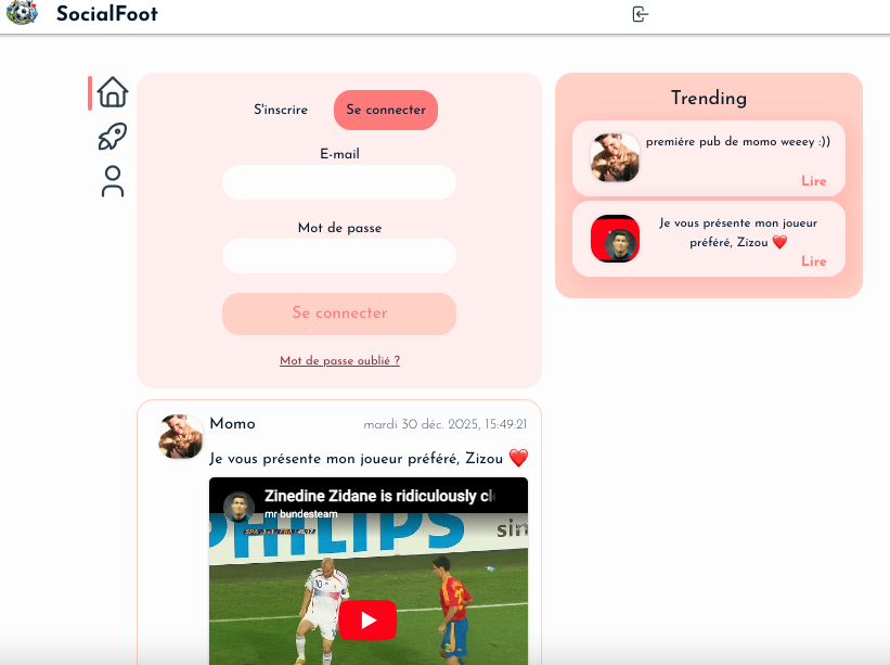 Réseau Social Full Stack 1